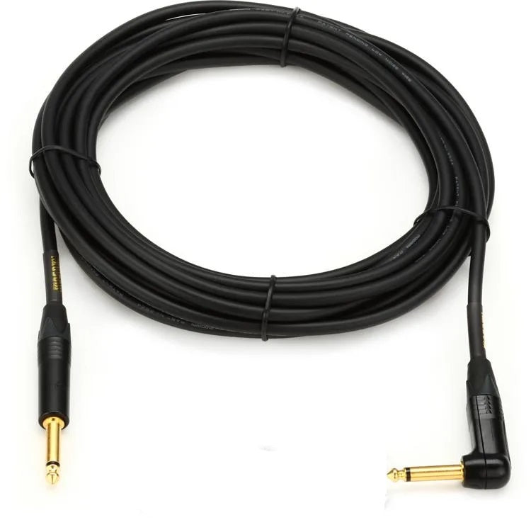 Mogami Gold Instrument 25R Straight to Right Angle Instrument Cable - 25 foot
