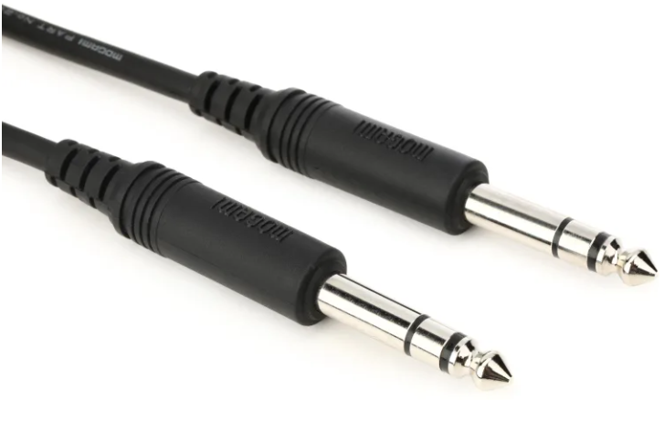 Mogami PURE PATCH SS-01 Cable - 1/4-inch TRS Male to 1/4-inch TRS Male - 1 foot