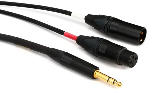 Mogami Gold Insert XLR Cable - 1/4-inch TRS Male to XLR Male/Female - 2 foot