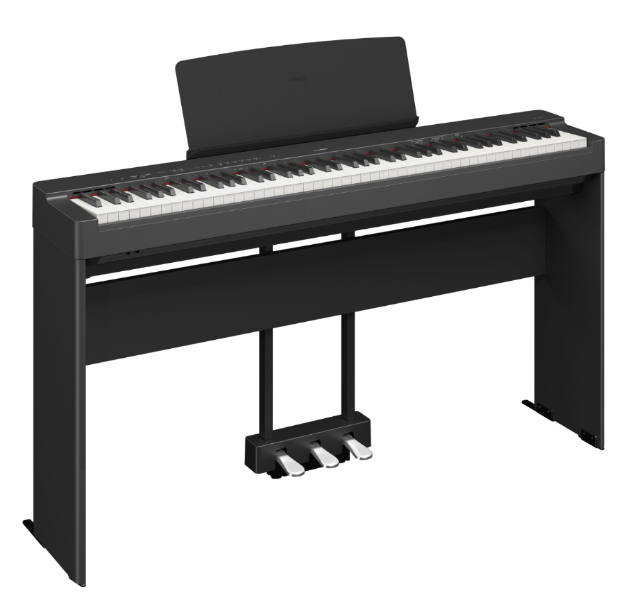 Yamaha P-225 Digital Piano Bundle W/Stand and 3 pedal unit - Black