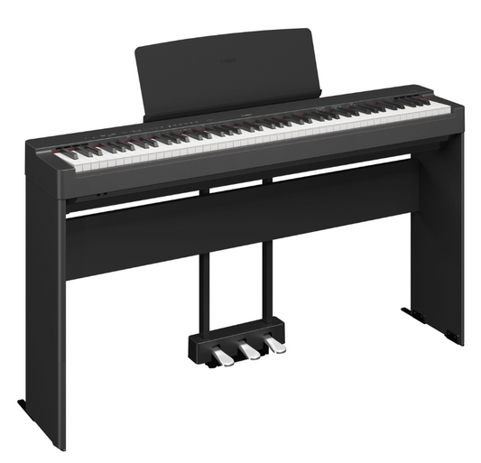 Yamaha P-225 Digital Piano Bundle W/Stand and 3 pedal unit - Black