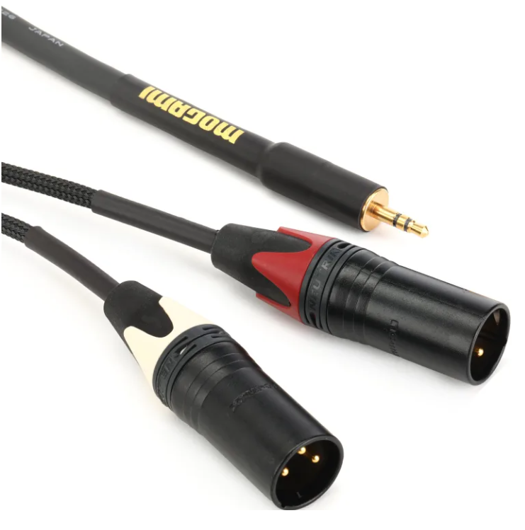 Mogami Gold 3.5mm TRS Male to Dual XLR Male Left/Right - 6 foot