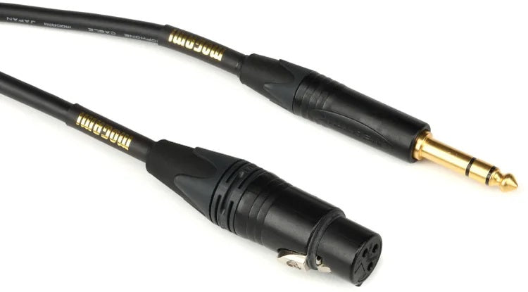 Mogami Gold TRSXLRF-06 Balanced XLR Female to 1/4-inch TRS Male Patch Cable - 6 foot