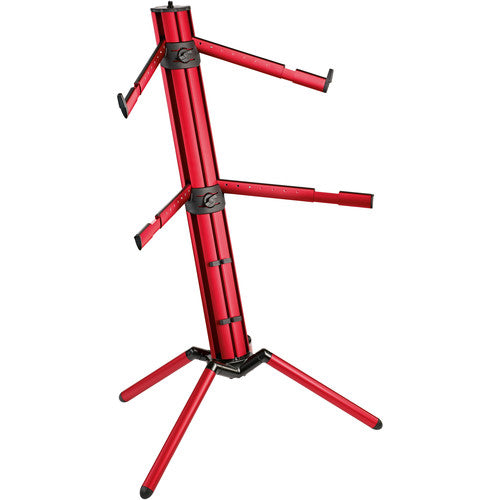 K&M 18860 Spider-Pro Double-Tier Keyboard Stand Red