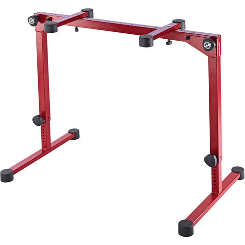K&M 18820 Omega Pro Table-Style Keyboard Stand with Foldable Legs Ruby Red