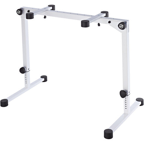 K&M 18820 Omega Pro Table-Style Keyboard Stand with Foldable Legs White