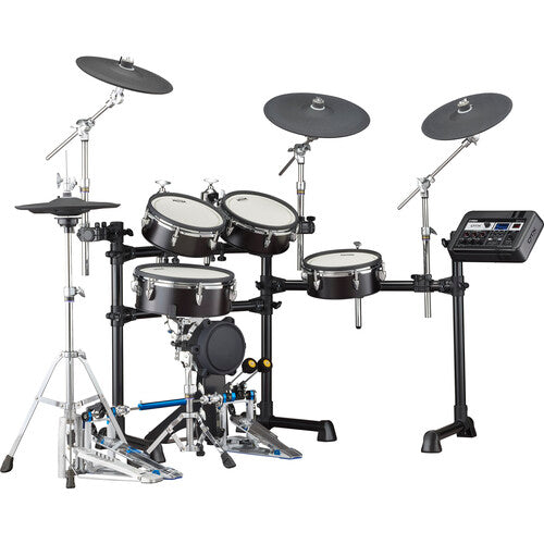Yamaha DTX8K-X Electronic Drum Kit with Wood-Shell TCS Pads and DTX-PRO Drum Module - Black Forest