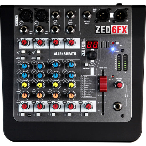 Allen & Heath ZED-6FX Compact Analog Mixer (with On-Board Effects Engine)