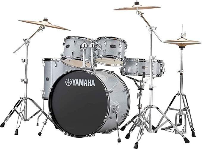 Yamaha Rydeen 5-Piece Drum Set with Hardware and cymbals(Silver)