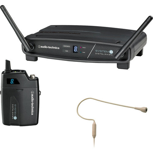 Audio-Technica ATW-1101/H92 System 10 Digital Wireless Omni Earset Microphone System - Biege