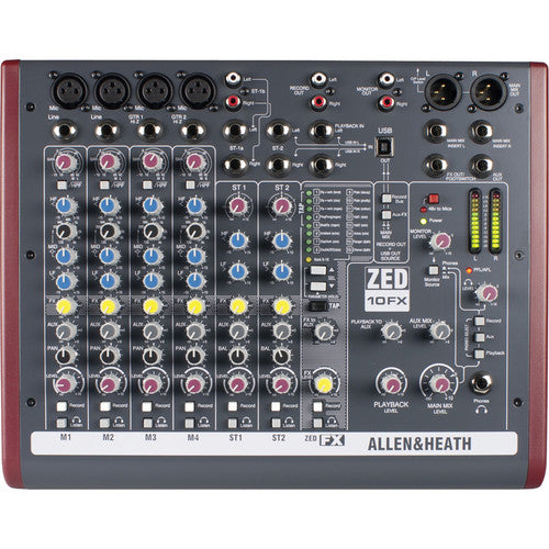 Allen & Heath ZED-10FX Multipurpose Mini Mixer with Effects